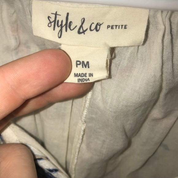 Style & Co Petite Woman's Floral Blouse - Picture 2 of 4